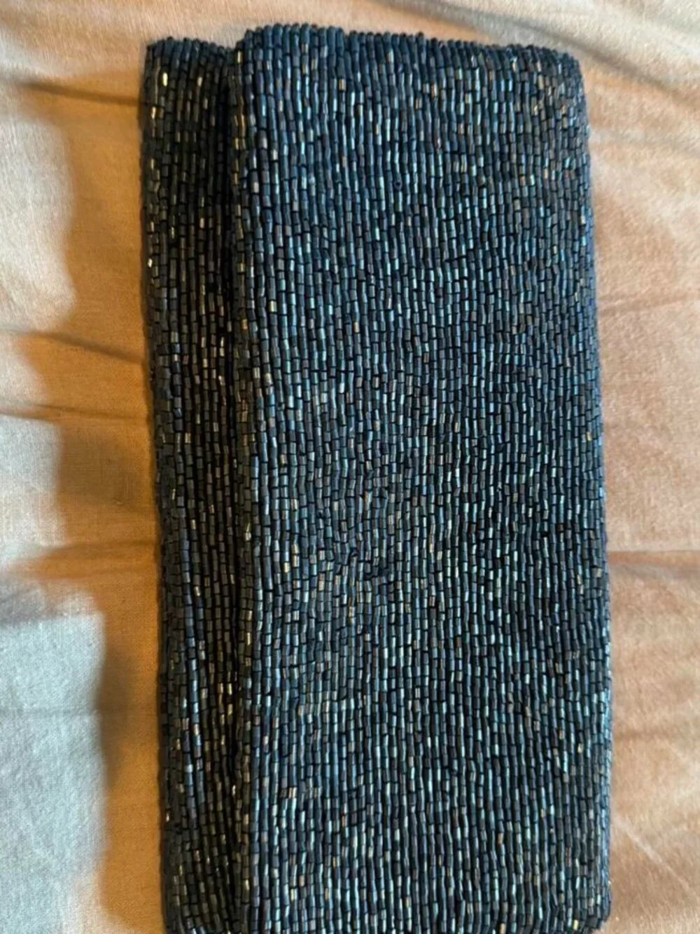 Women's Blue Beaded Clutch